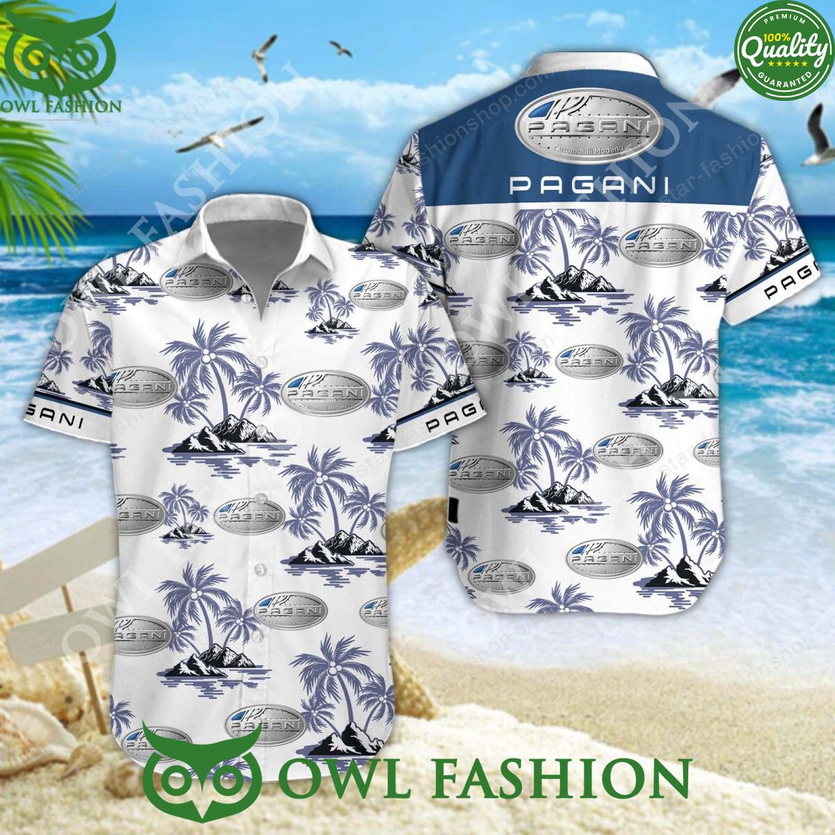 Pagani Italy Sport Automobile Premium Hawaiian Shirt Shorts