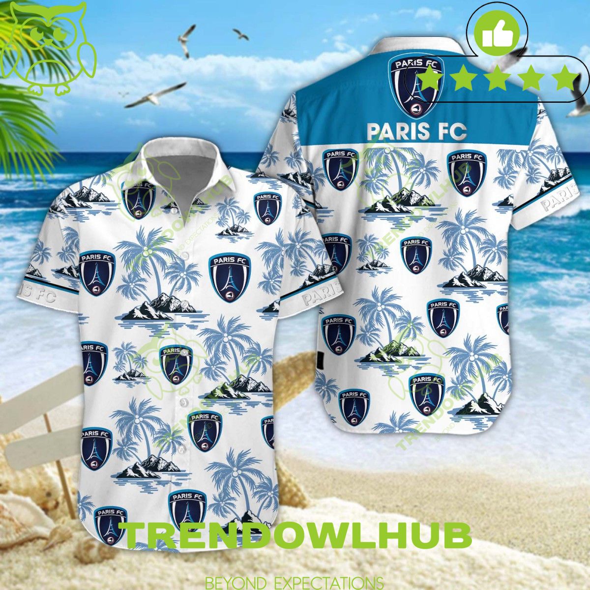 Paris FC Ligue 2 Championship Premium Summer Hawaiian Shirt