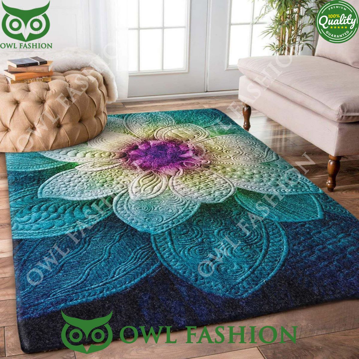 Pattern Flower Rug Carpet