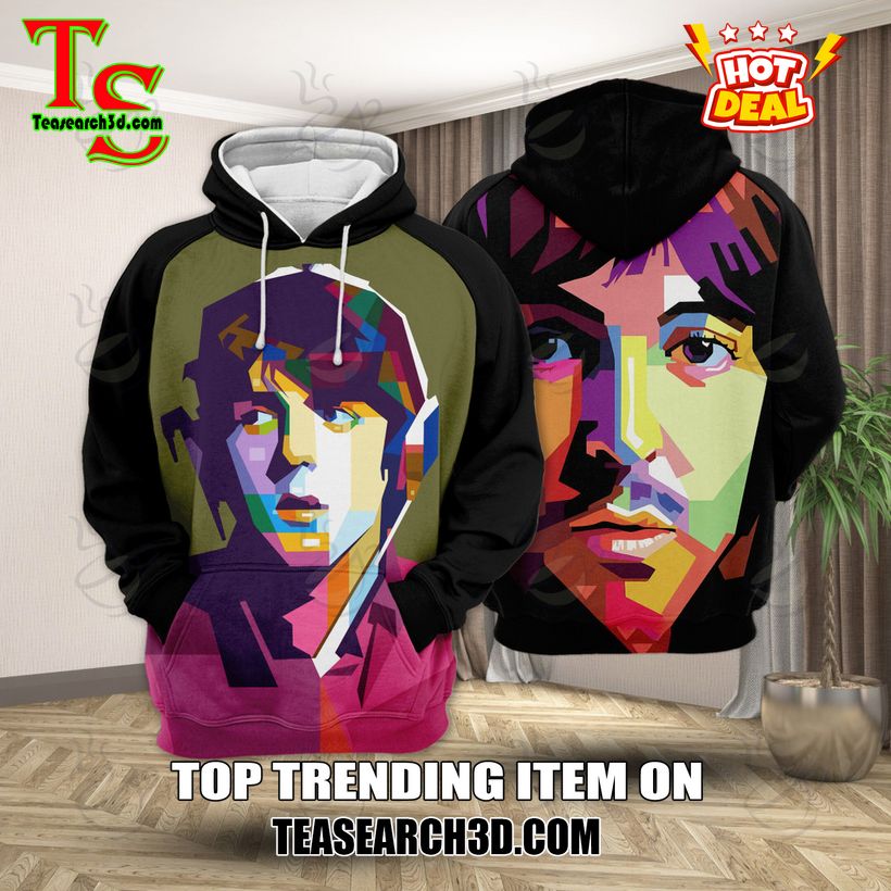 Paul McCartney Digital Art 3D Full Printed T-Shirt Sweatshirt, Hoodie