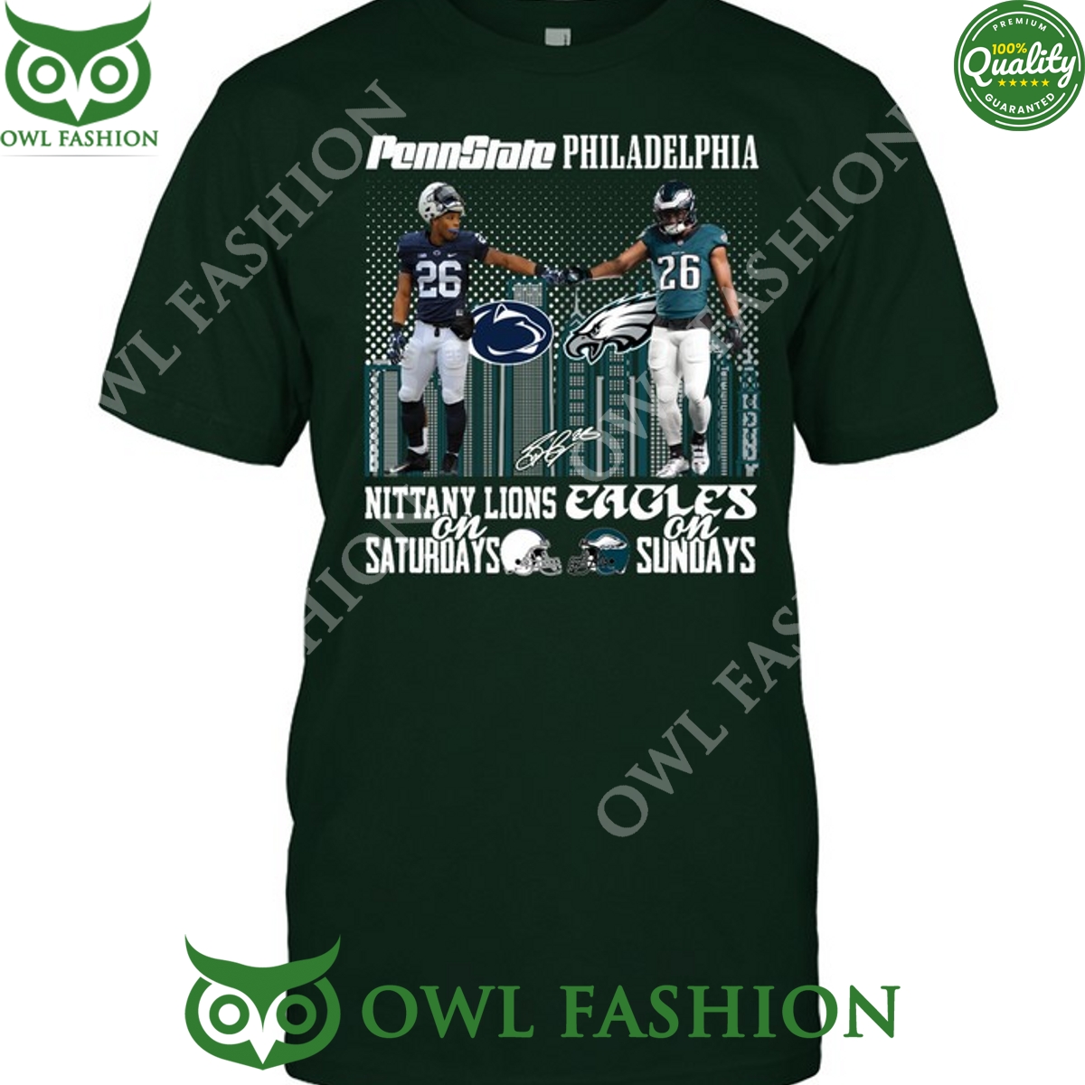 Penn State and Eagles Nittany lions saturdays sundays saquon barkley t shirt