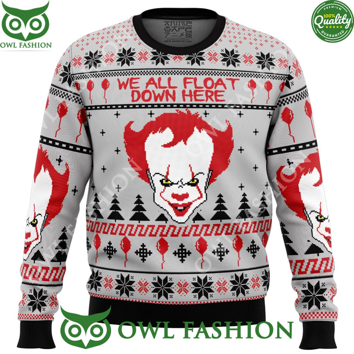 Pennywise IT Ugly Christmas Sweater Jumper