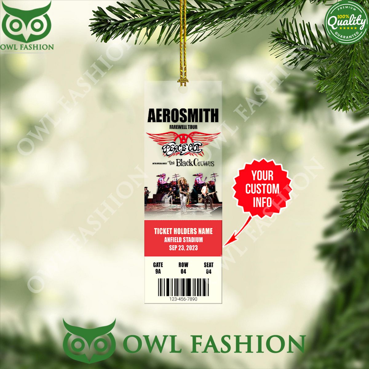 Personalized Aerosmith Farewell Tour 2-Side Printed Ornament