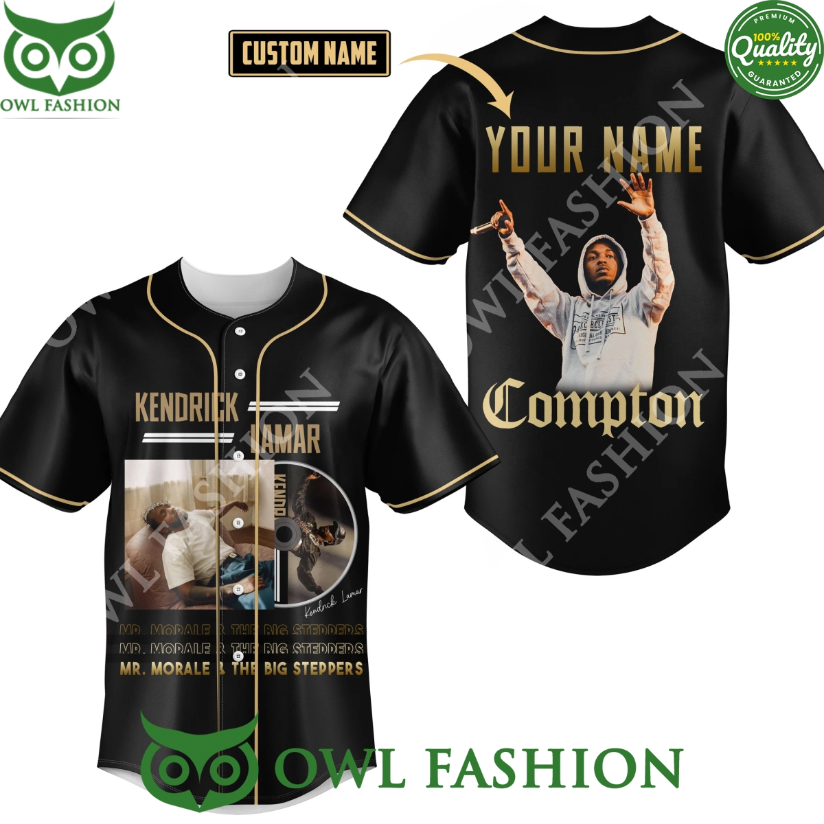 Personalized Compton Kendrick Lamar Mr Morale The Big Steppers Baseball Jersey Shirt