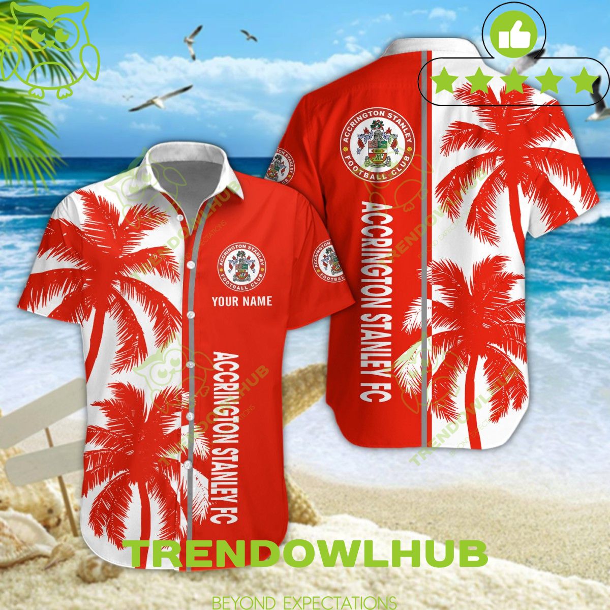 Personalized EFL Beach Vibe Accrington Stanley Premium Hawaiian Shirt