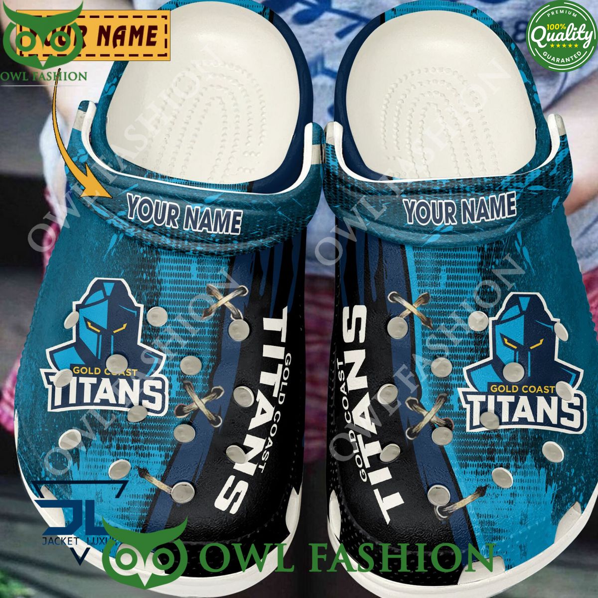 Personalized Gold Coast Titans National Rugby League Football Club crocs