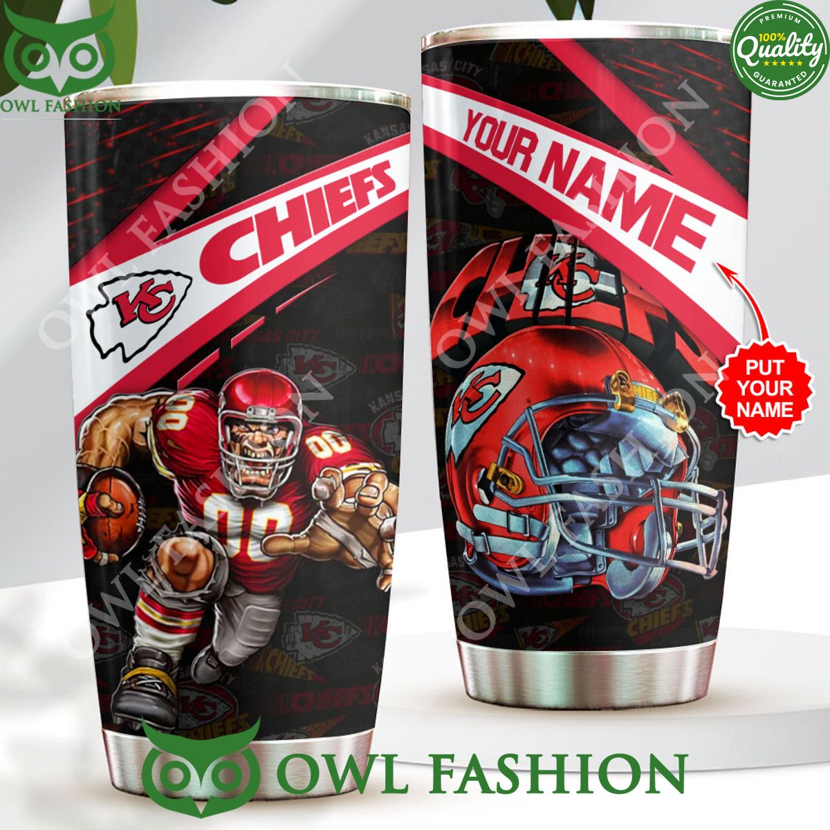 Personalized Kansas City Chiefs NFL Champion Premium Tumbler Cup