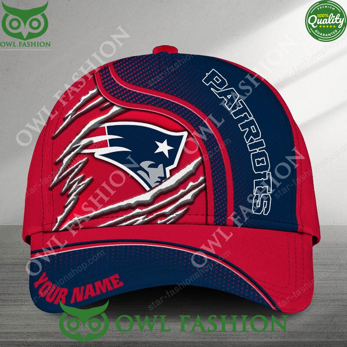 Personalized New England Patriots NFL Printed Cap