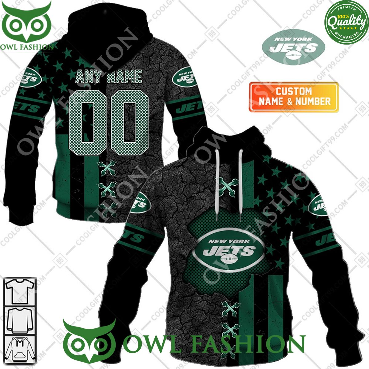 Personalized NFL New York Jets USA Flag Broken Mix Hoodie shirt