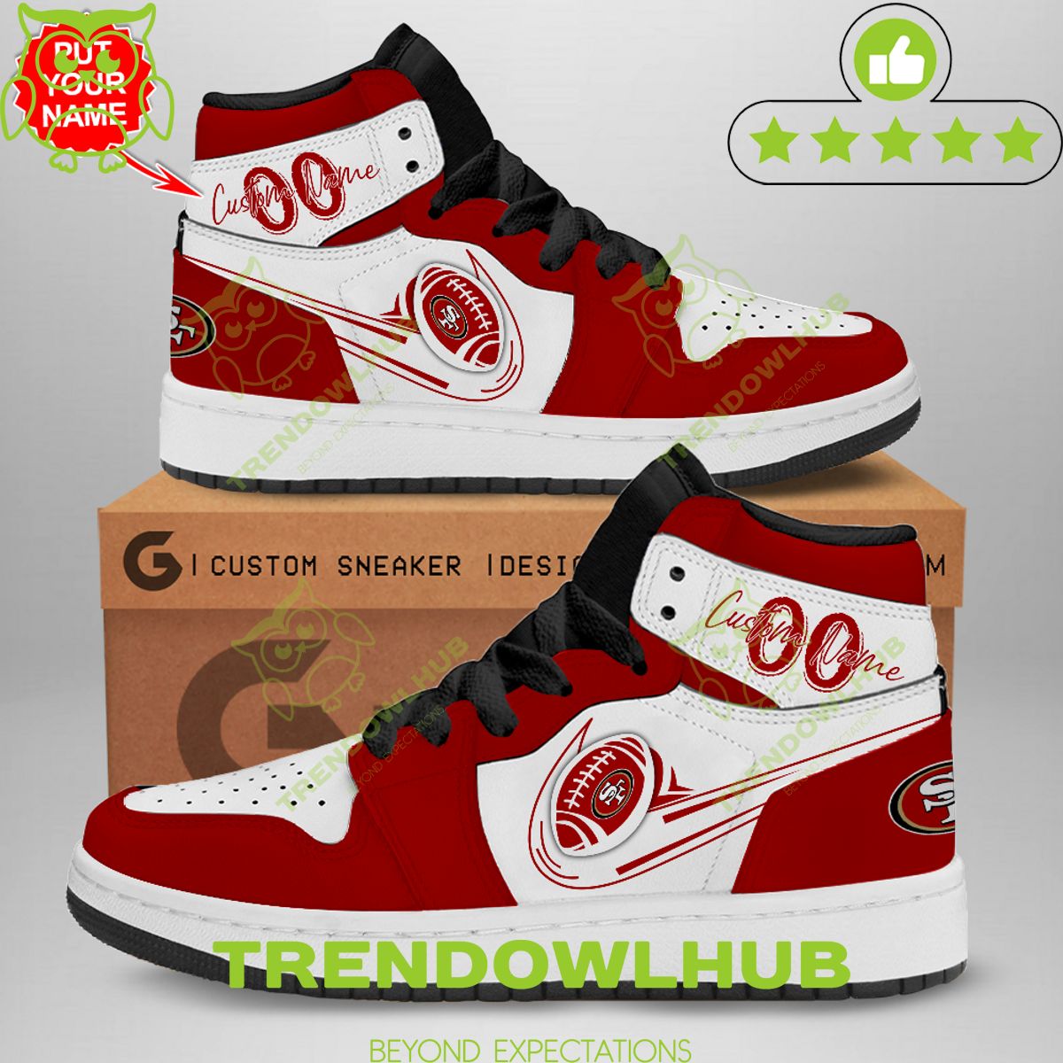 Personalized NFL San Francisco 49ers Air Jordan High Top