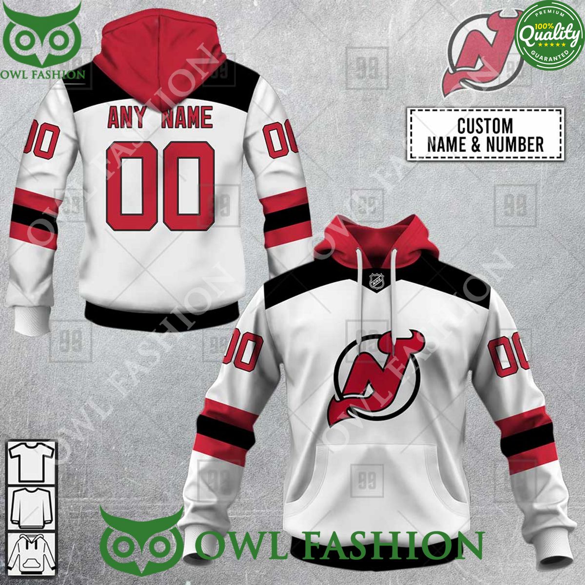 Personalized NHL New Jersey Devils Away Jersey Hoodie shirt