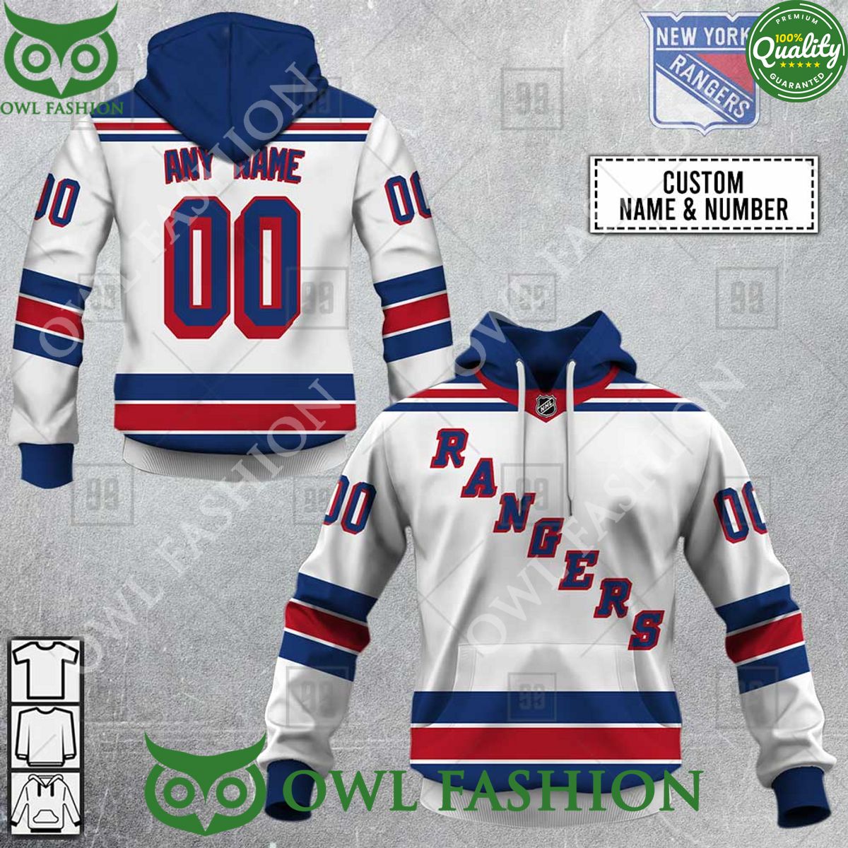 Personalized NHL New York Rangers Jersey Hoodie shirt