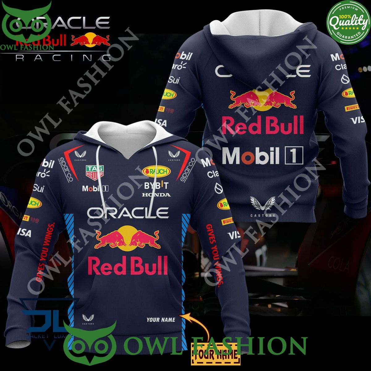 Personalized Oracle Red Bull Racing 2024 hoodie shirt