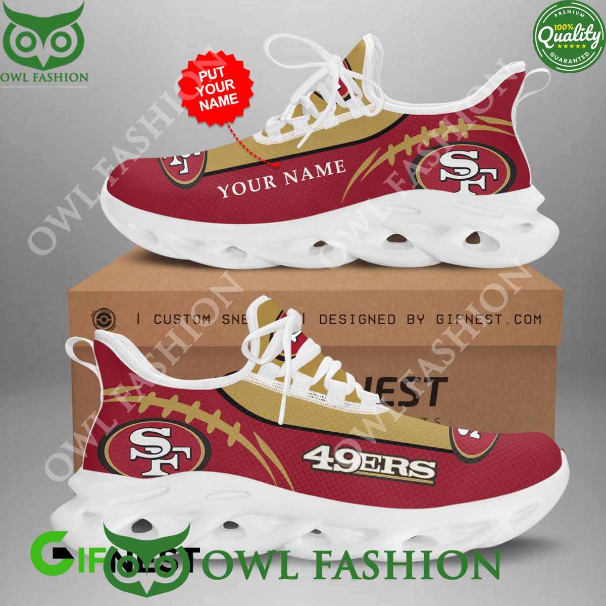 Personalized San Francisco 49ers NFC Max Soul Sneaker