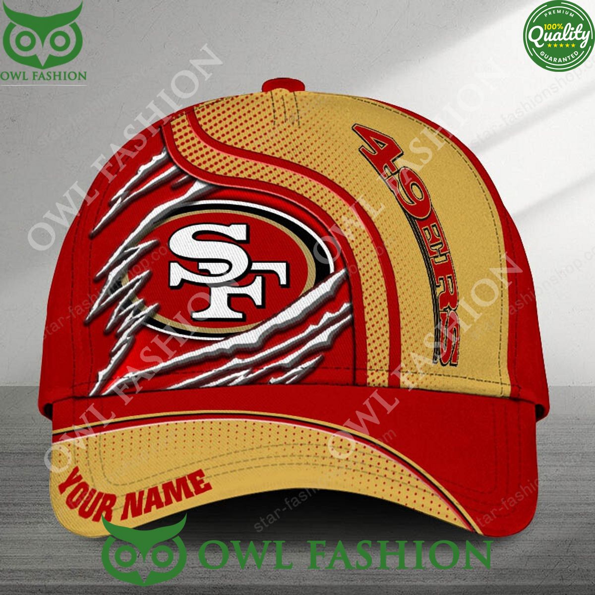 Personalized San Francisco 49ers NFL Printed Cap