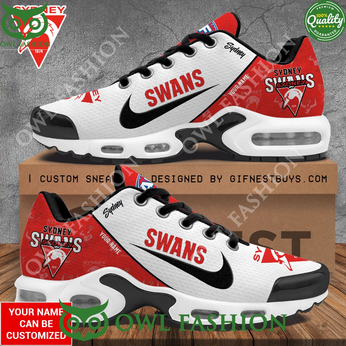 Personalized Sydney Swans Logo Air Max Shoes