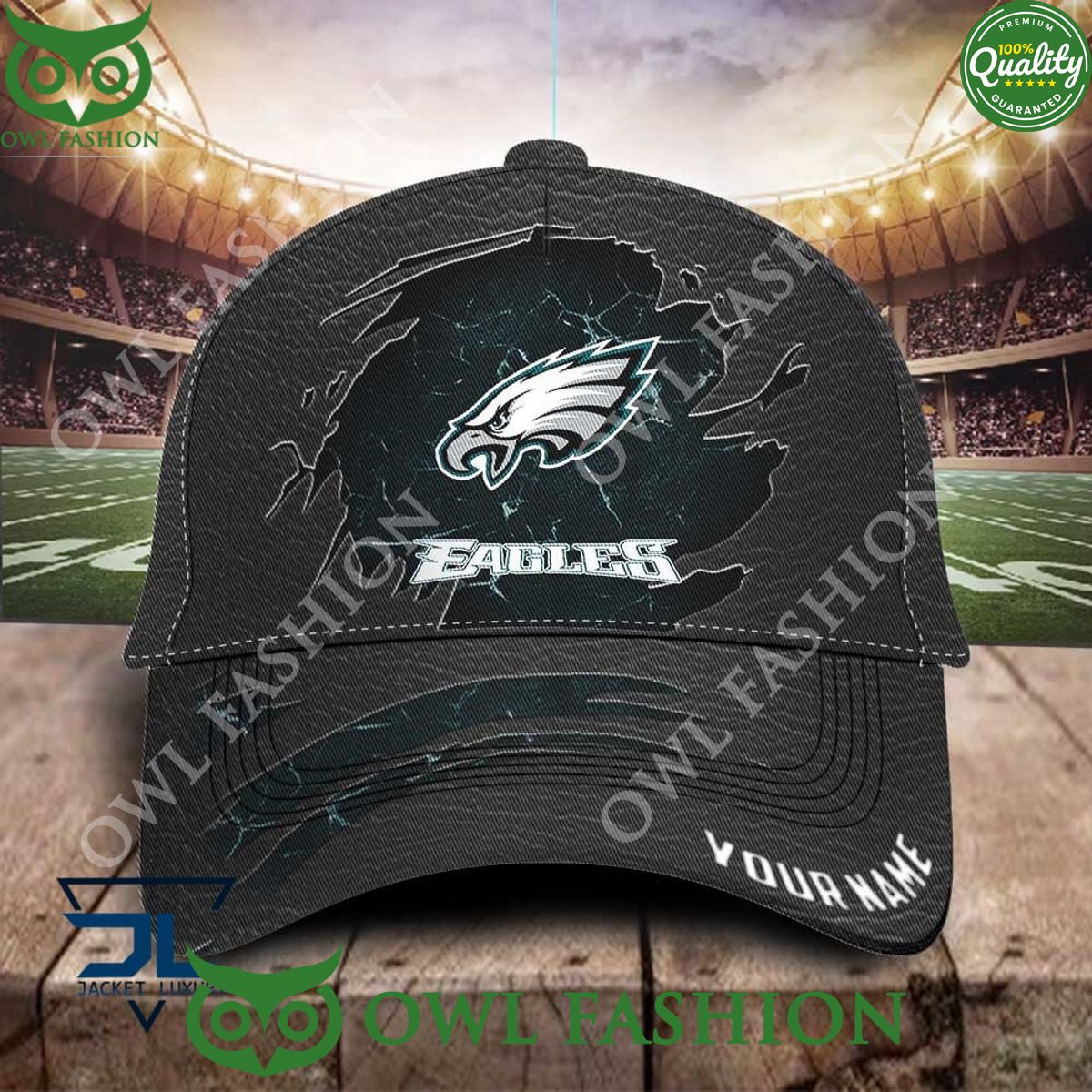 Philadelphia Eagles Football Champion NFL Custom Name Classic Cap