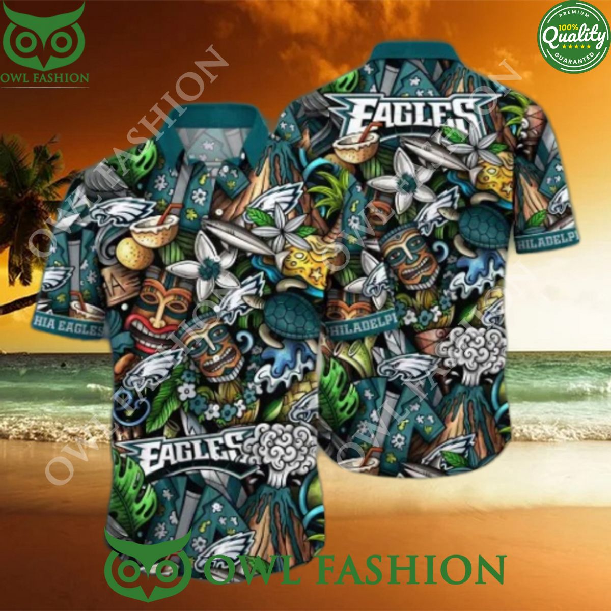 Philadelphia Eagles NFL Flower Fangift Hawaiian Shirt