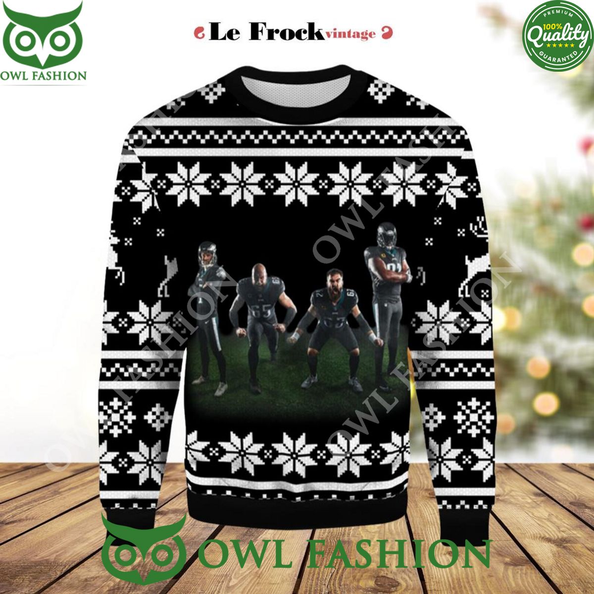 Philadelphia Eagles Unveil Alternate Black Helmets Premium Ugly Sweater Jumper