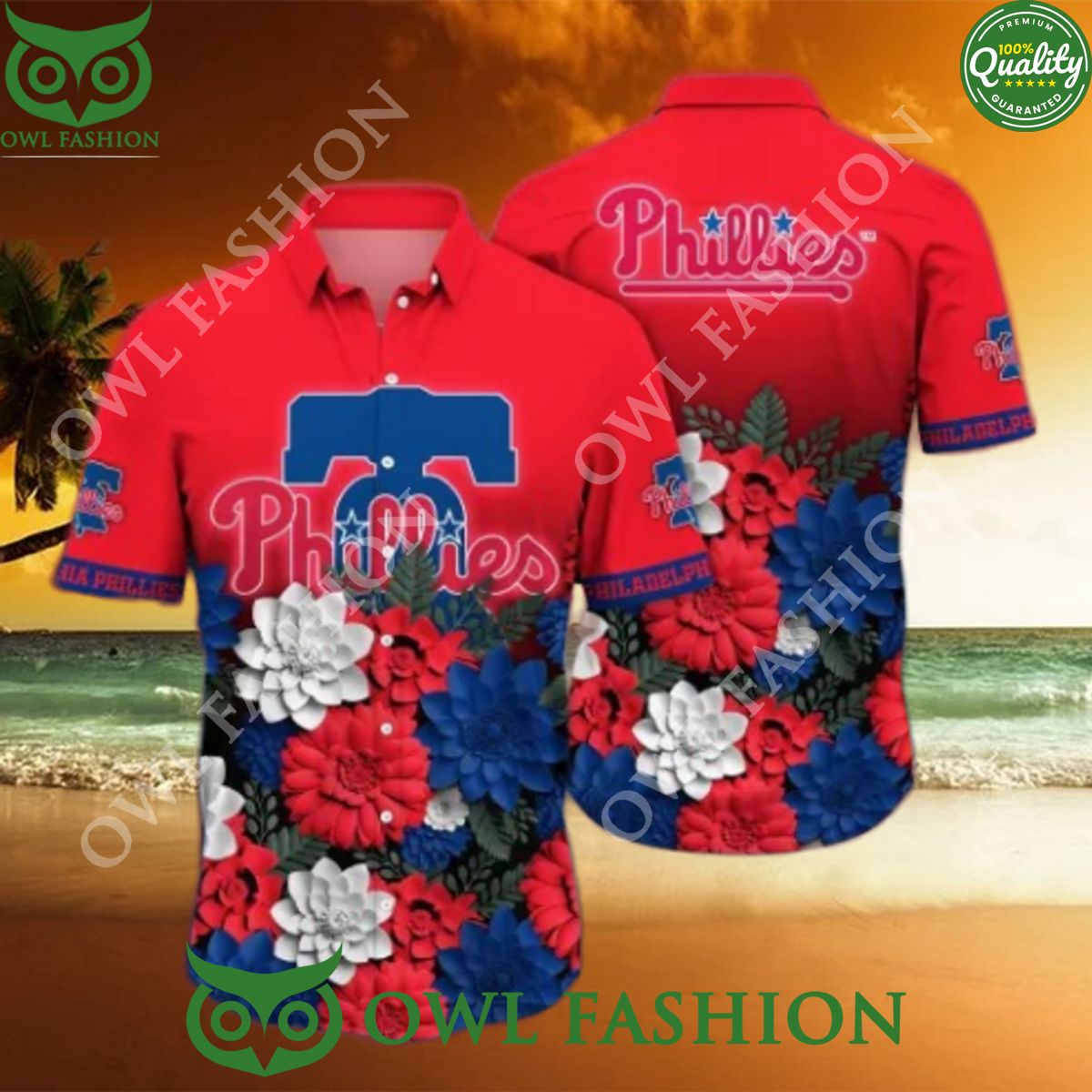 Philadelphia Phillies MLB Baseball Champion Flower Hawaiian Shirt