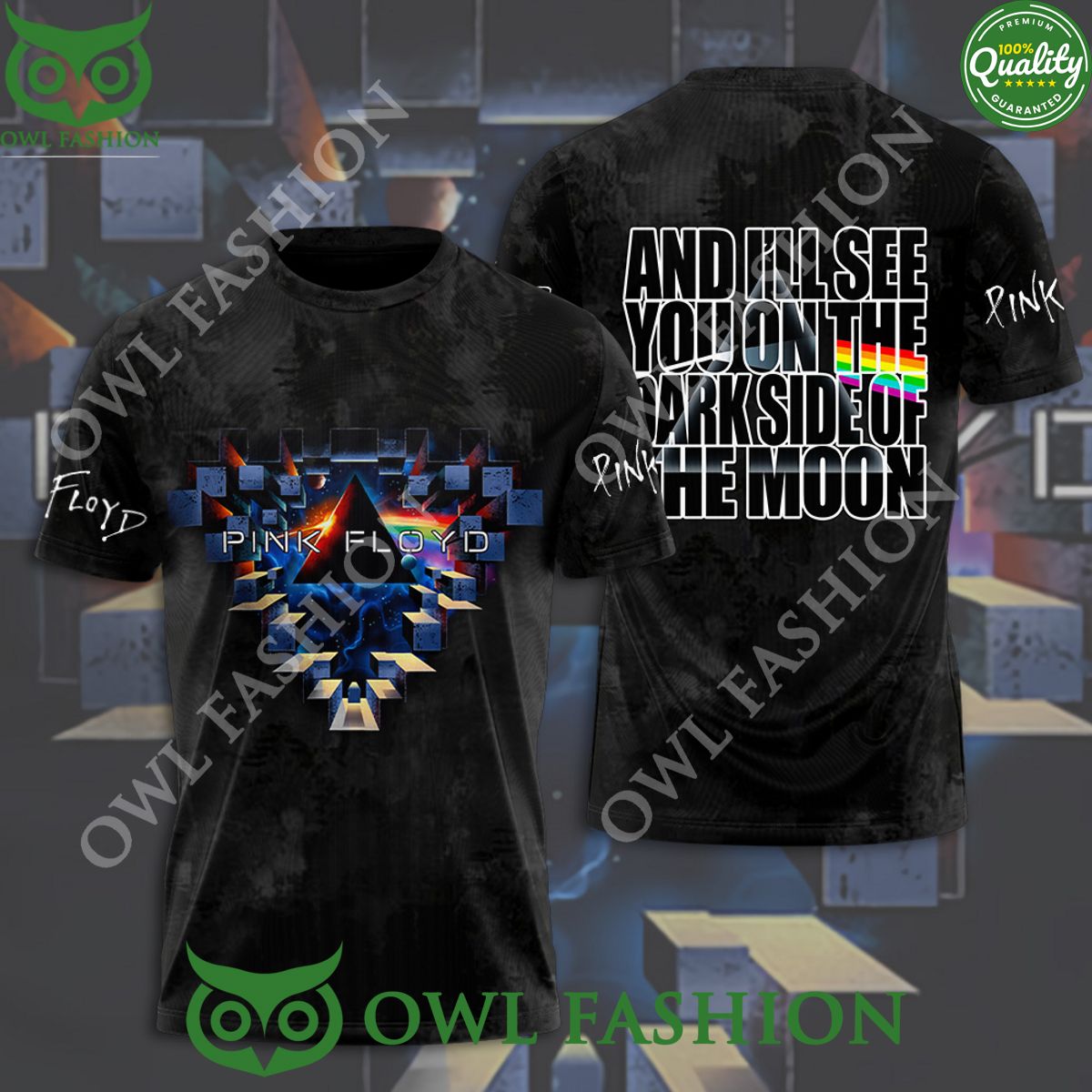 Pink Floyd And I'll see you on the dark side of the moon 3D Shirt