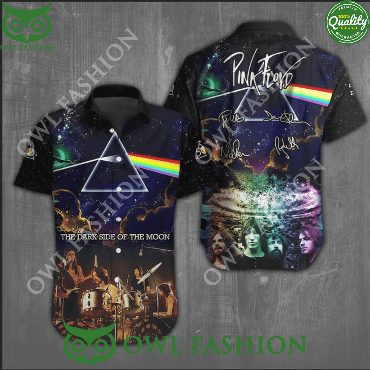 Pink Floyd The DarK Side of the moon album hawaiian shirt