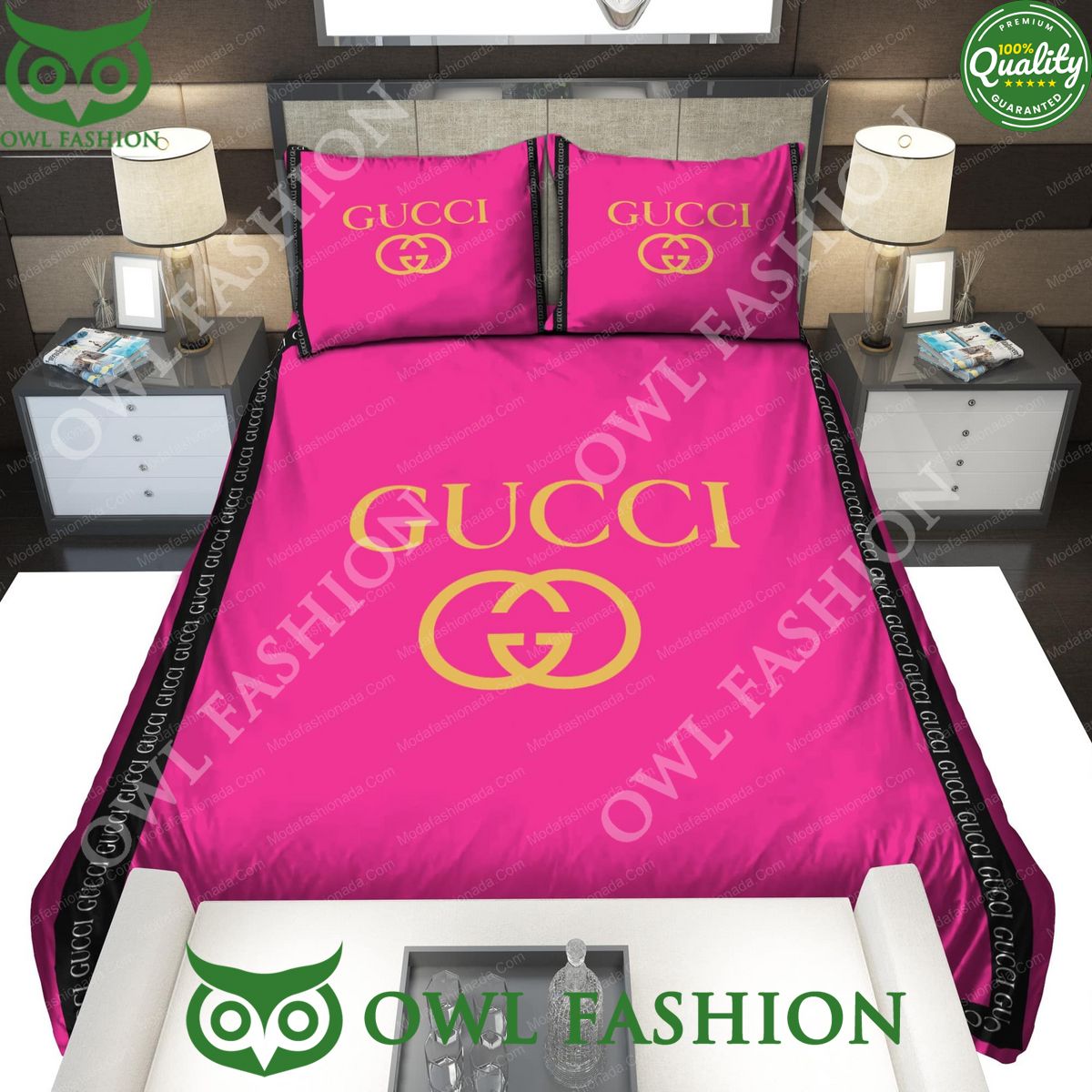 Pink Gucci Bedding Sets