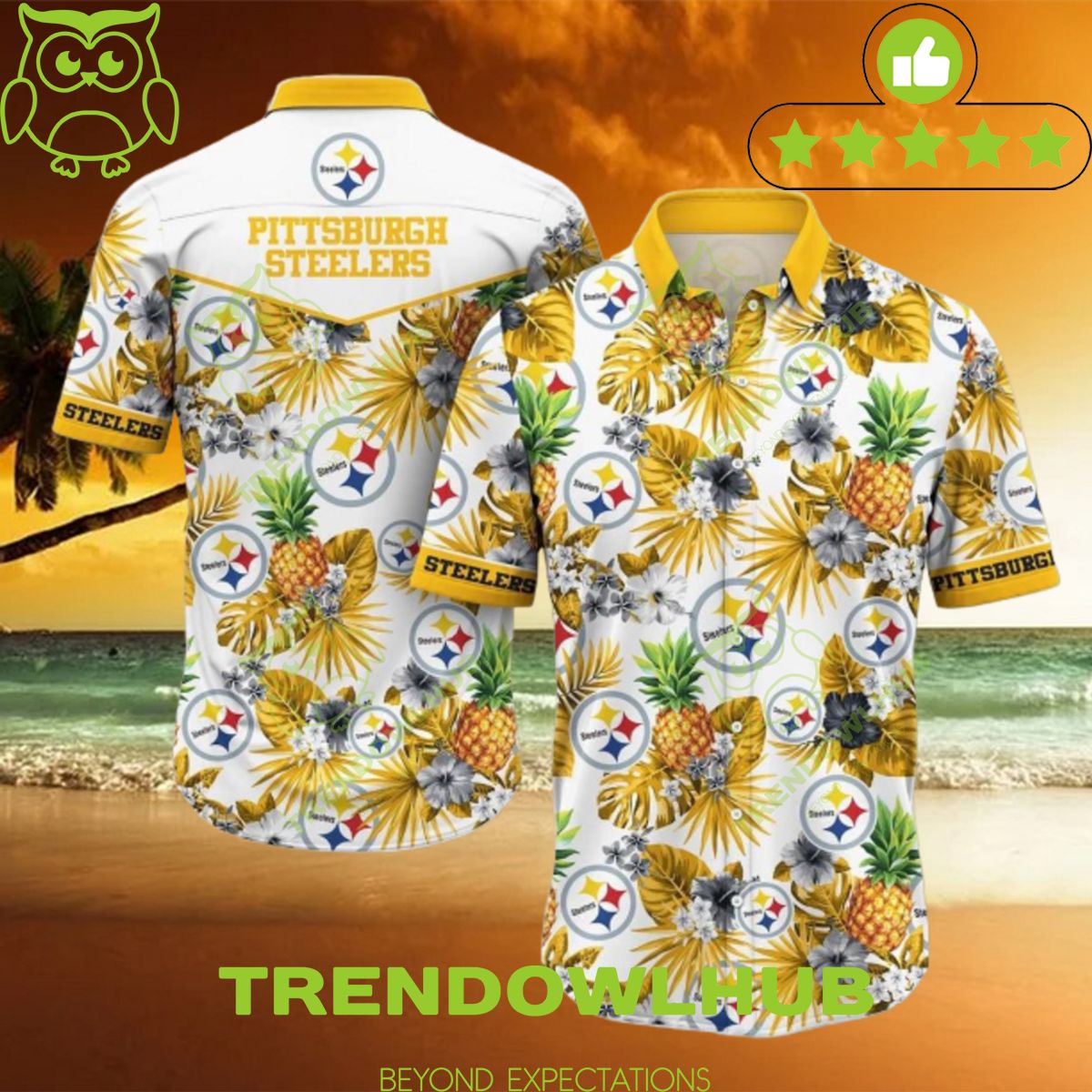 Pittsburgh Steelers Hawaiian Shirt NFL Championship Beach Vibe