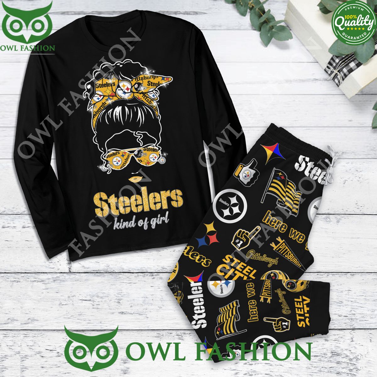 Pittsburgh Steelers Kind of girl Love pajamas set