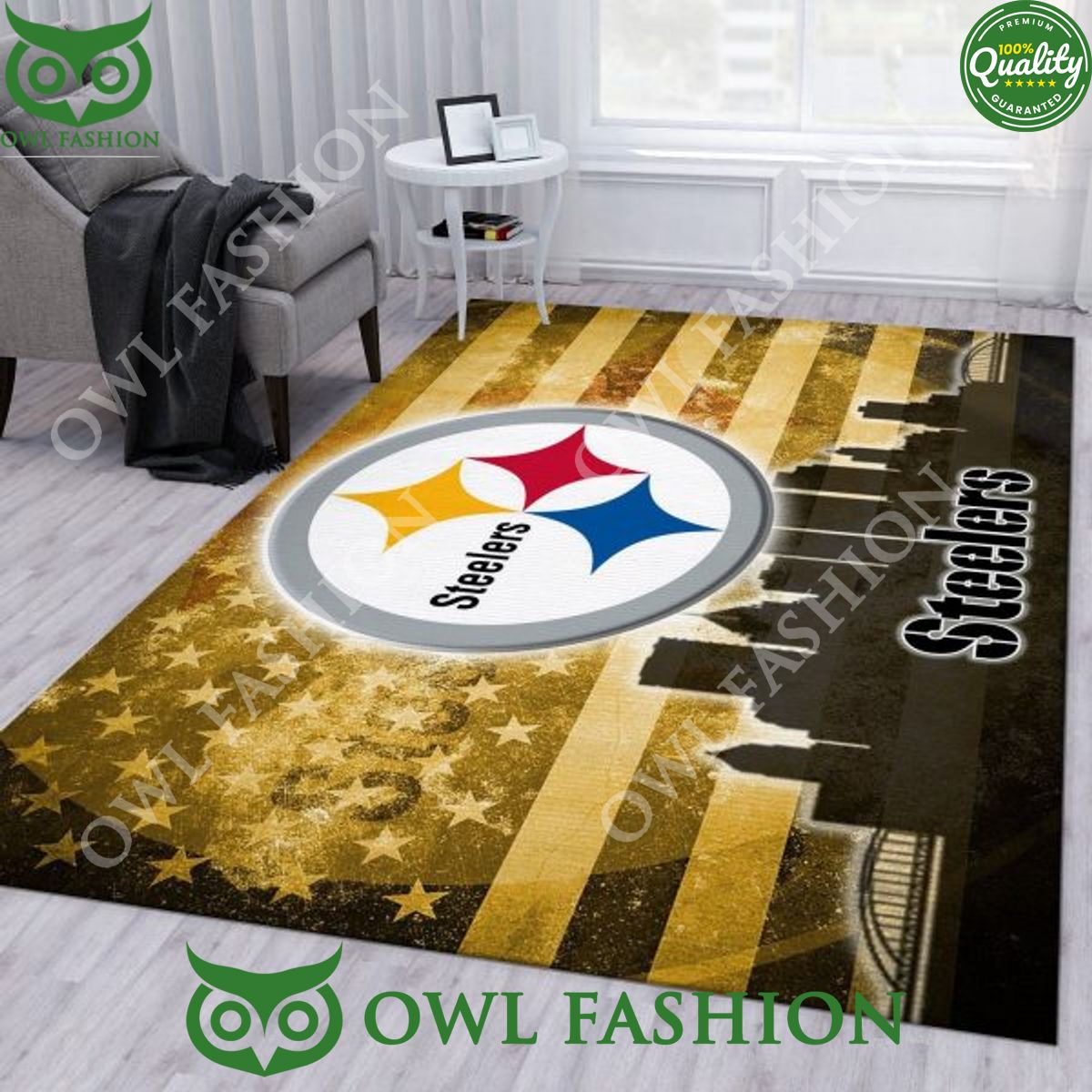 Pittsburgh Steelers Roster NFL Area Rug Home Decor