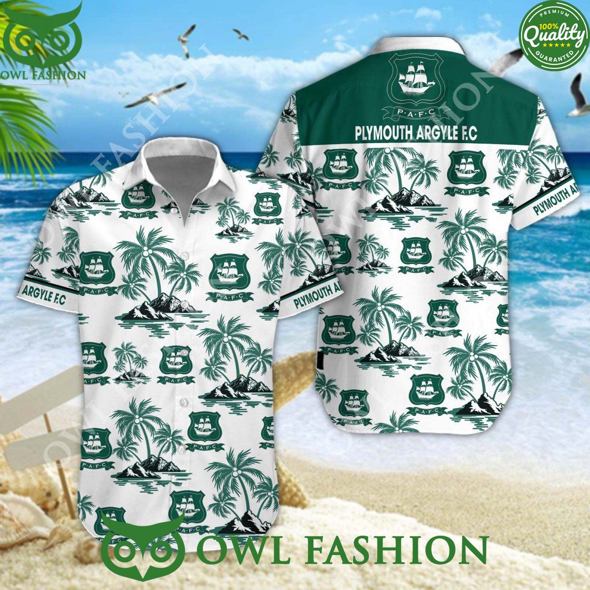 Plymouth Argyle League One Tropical Limited Hawaiian Shirt