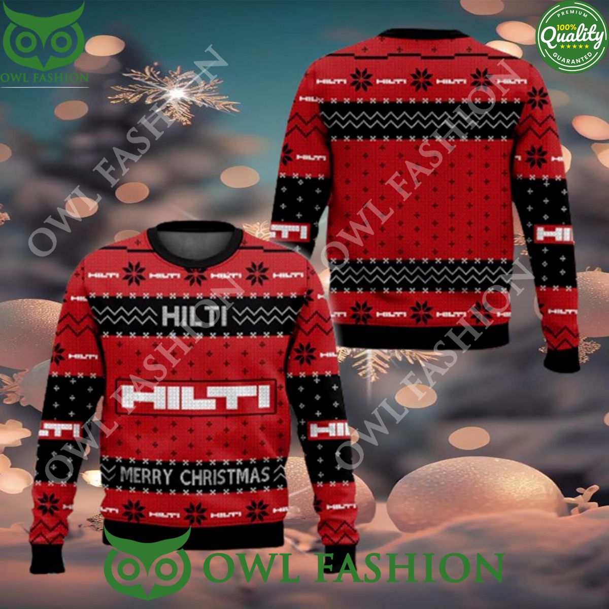 Power Tools Hilti Logo New Christmas Ugly Sweater Jumper