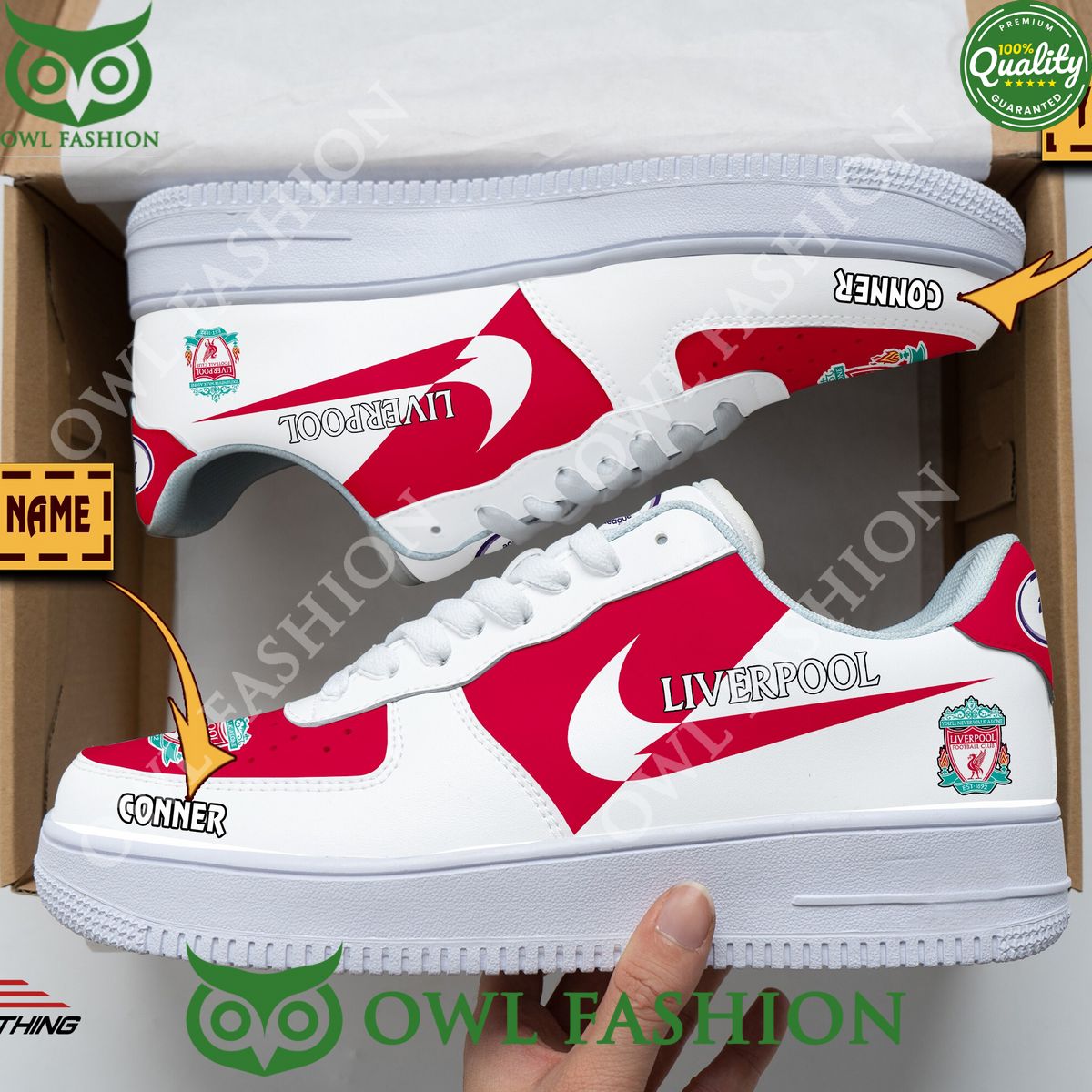 Premier League Liverpool F.C Personalized Air Force 1 Shoes