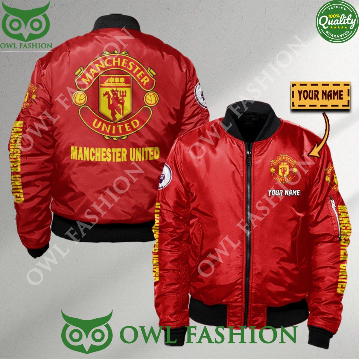 Premier League Manchester United Customized 3D Bomber Jacket