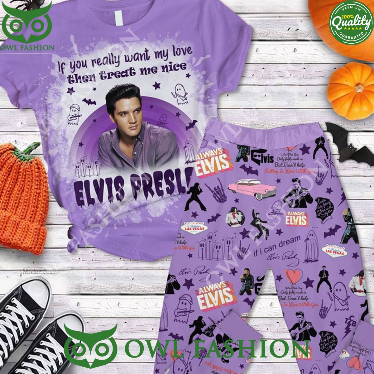 Premium Elvis Presley Halloween Vibe Pajamas Set