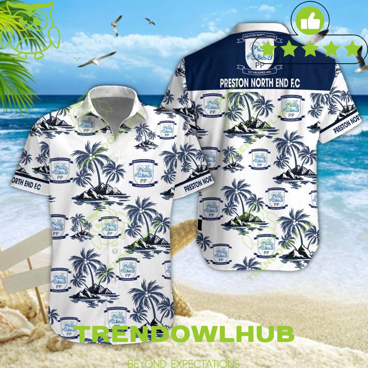 Preston North End EFL League Two Limited Hawaiian Shirt Shorts