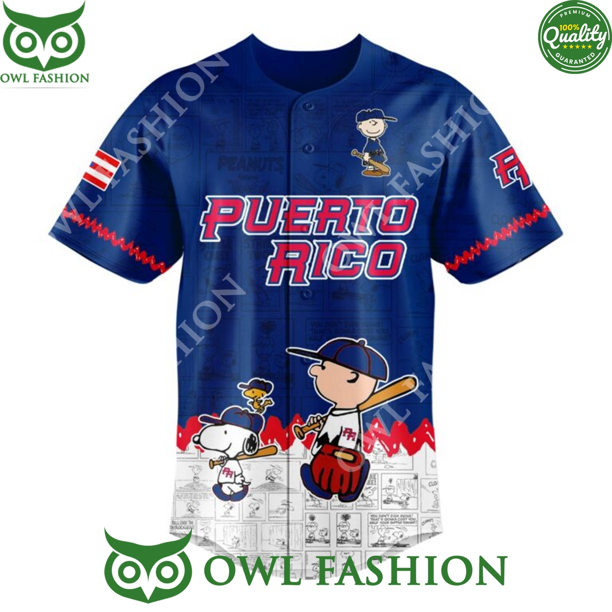 Puerto Rico Baseball x Peanuts Night Game Limited baseball Jersey