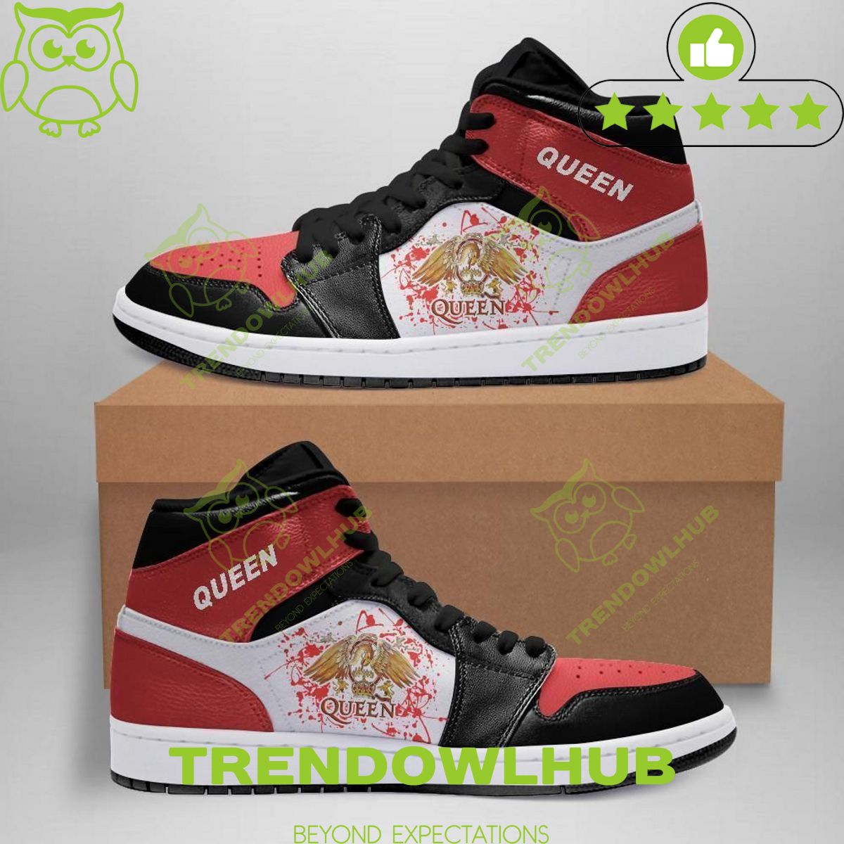 Queen Metal Rock Band Premium Air Jordan High Top Shoes