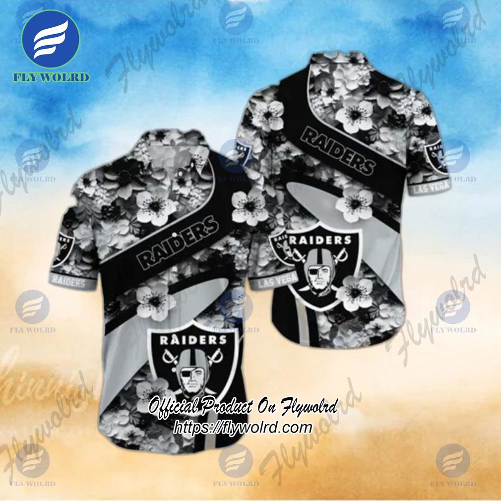 Raiders Skull And Flower For Those Who Love To Stand Out Hawaiian Shirt