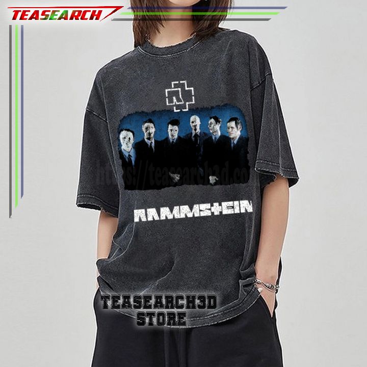 Rammstein Band Team Unisex Acid Washed T-Shirt