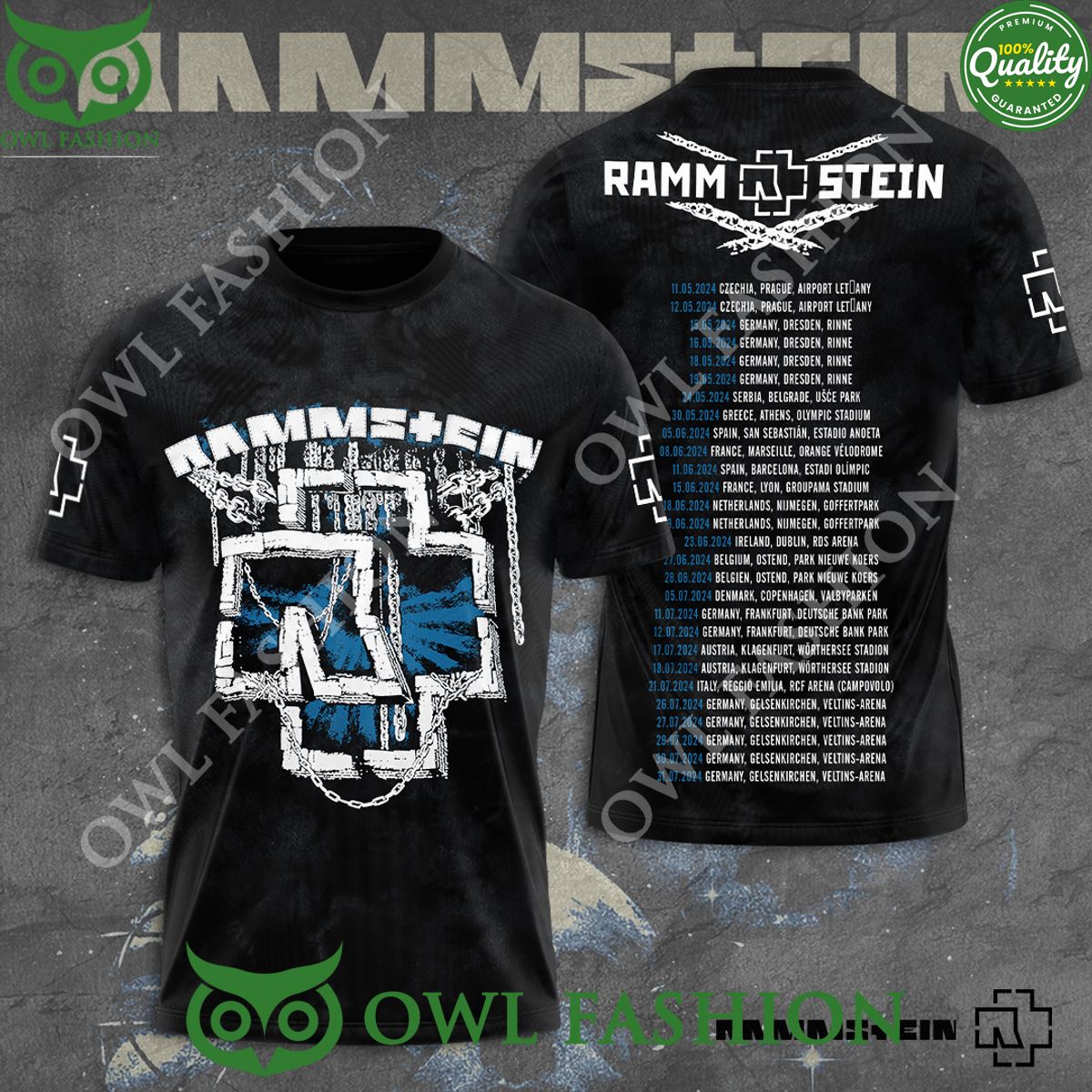 Rammstein Rock Metal World Tour 3D Tshirt Hoodie