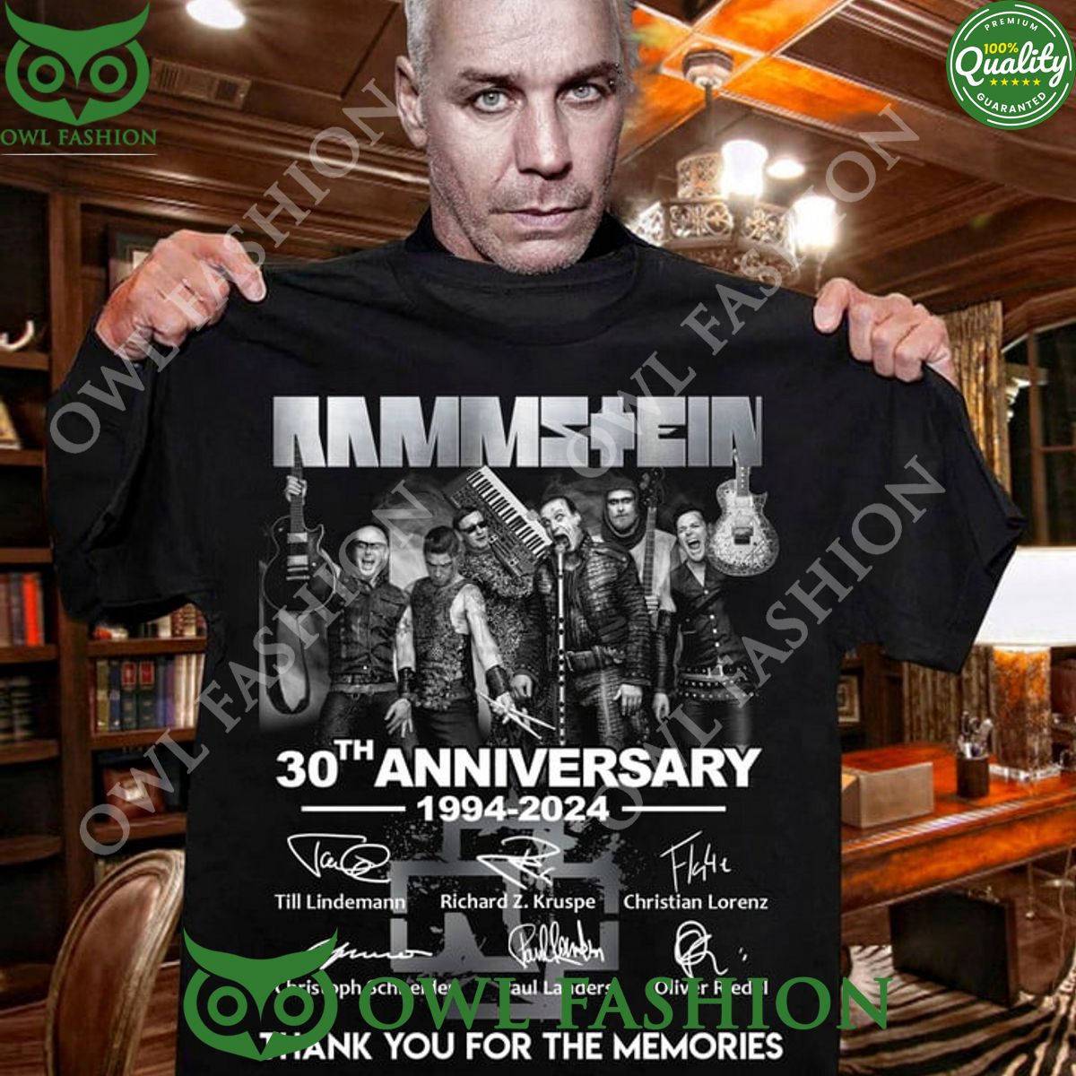 Rammstein Signatures Thanks for the memories 30th Anniversary 1994 2024 t shirt