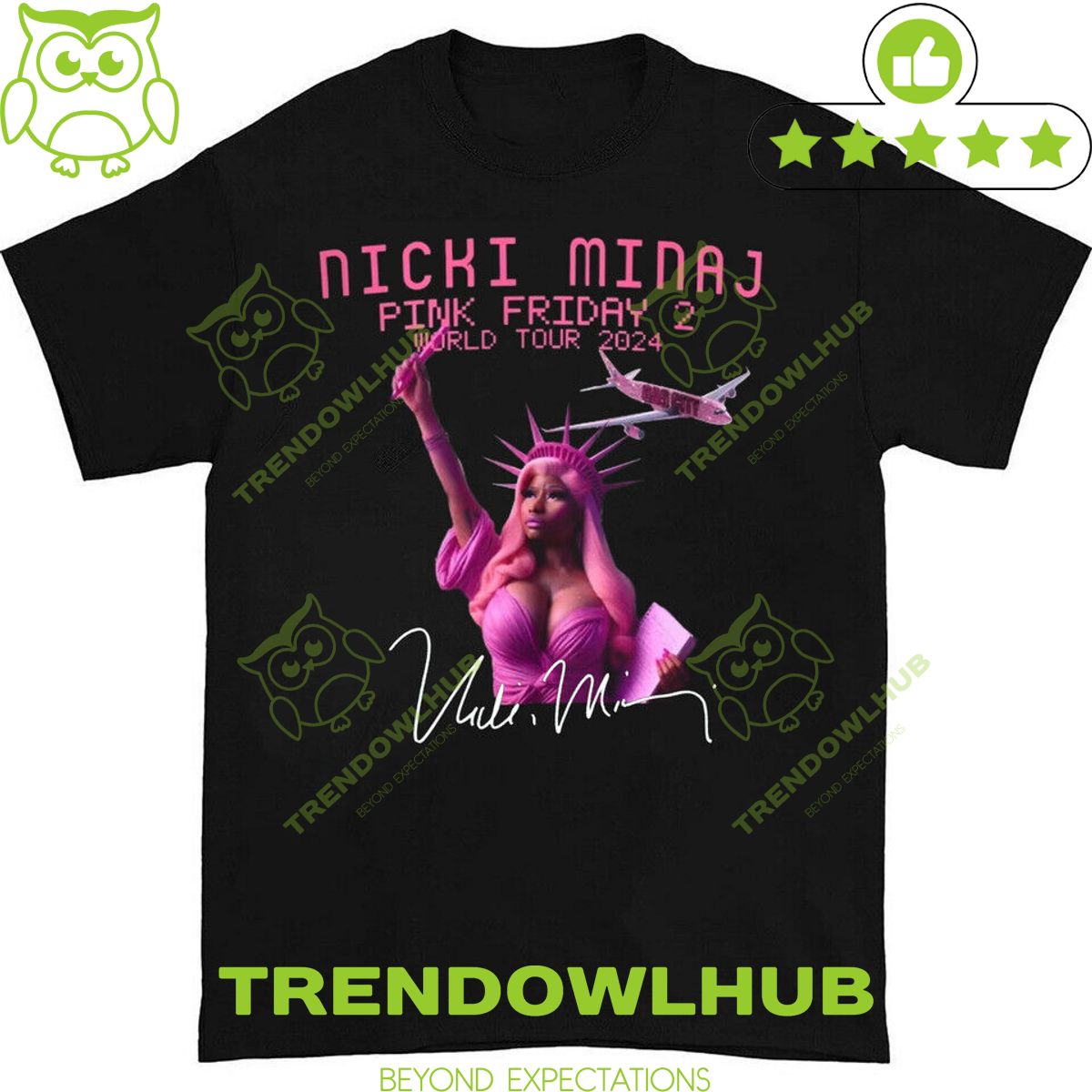 Rare Pink Friday 2 Nicki Minaj World Tour 2024 t shirt