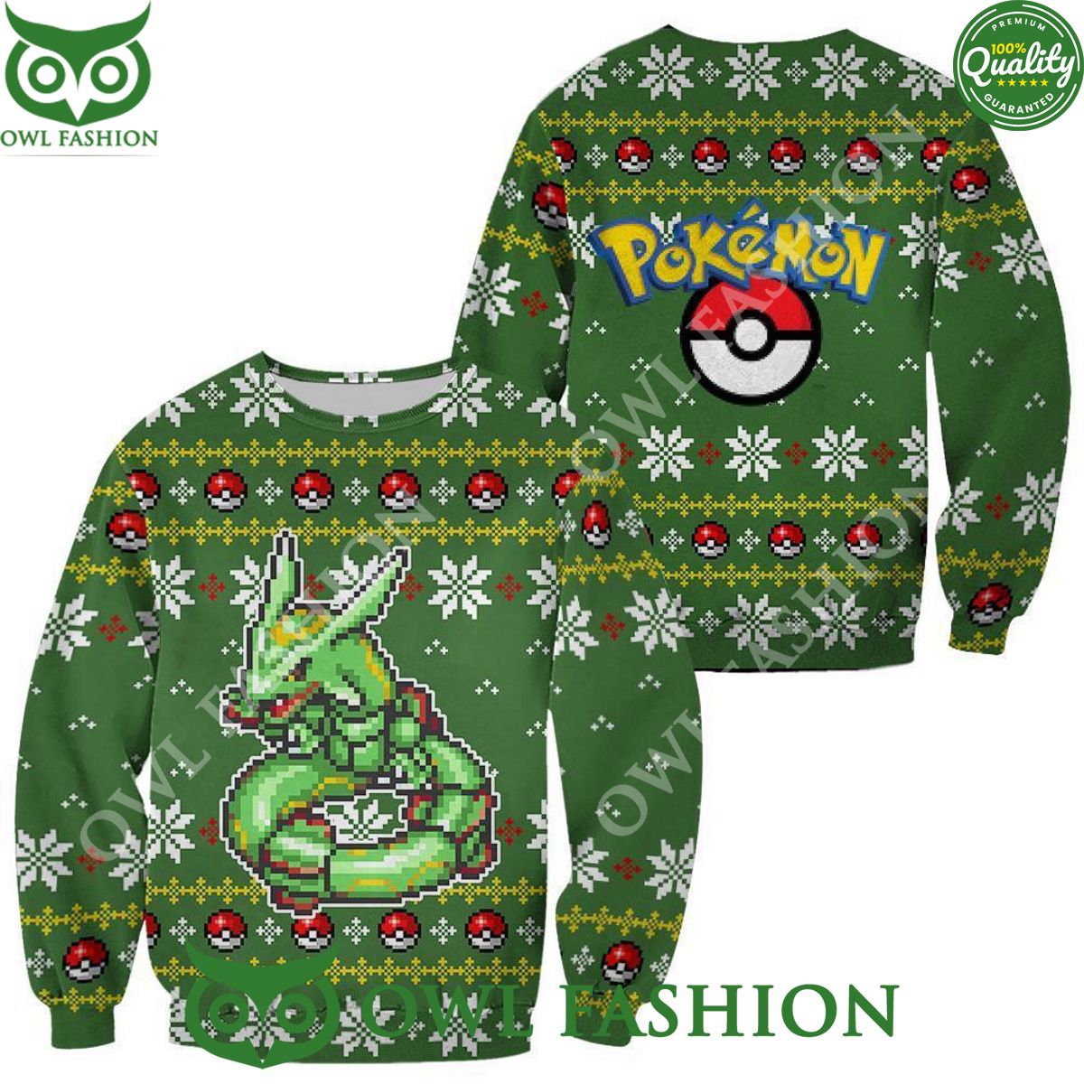 Rayquaza Ugly Christmas Sweater Custom Xmas Gift