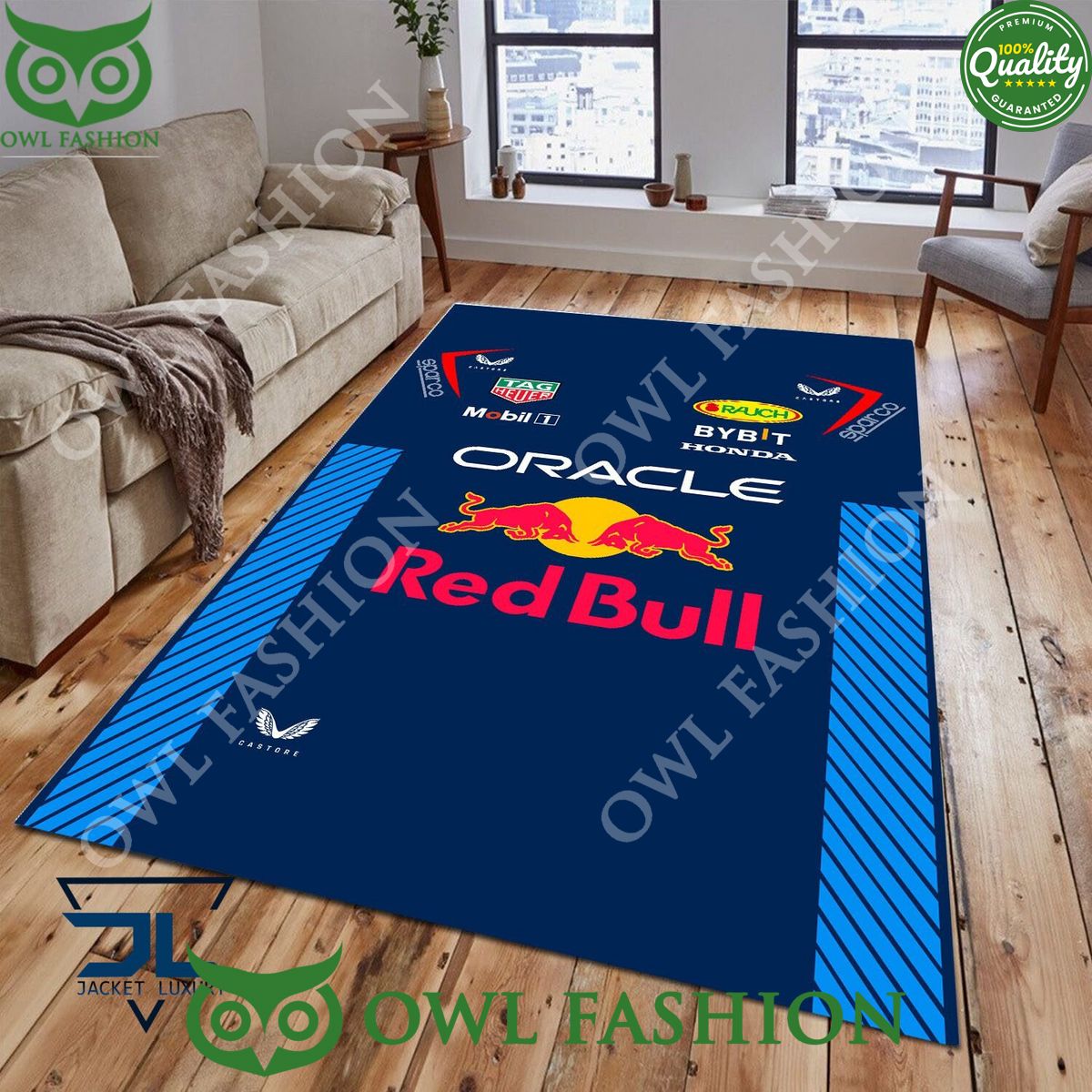 Red Bull Racing RBR UK 2024 F1 Rug Carpet Living Room Decor