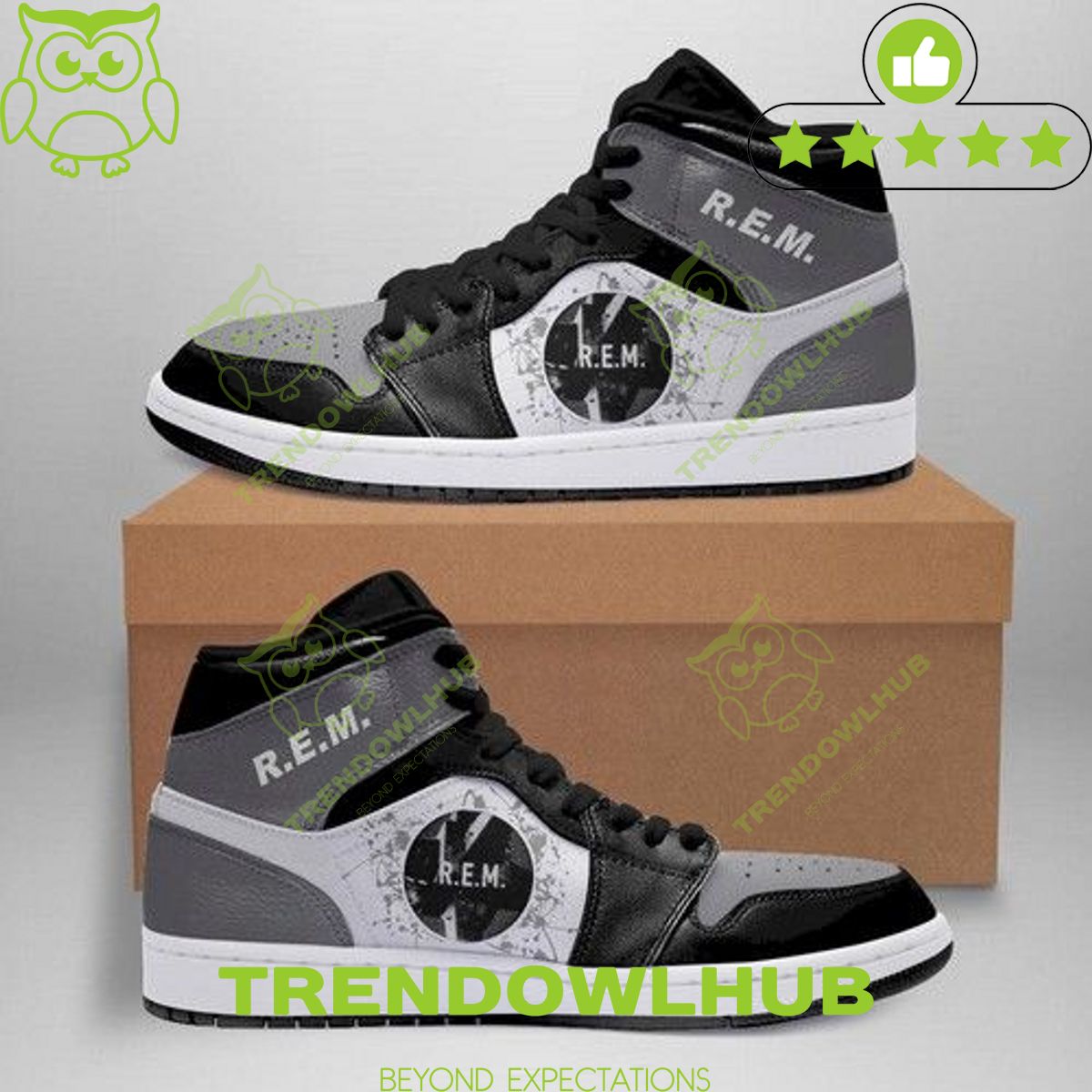 REM Metal Rock Band Premium Air Jordan High Top Shoes