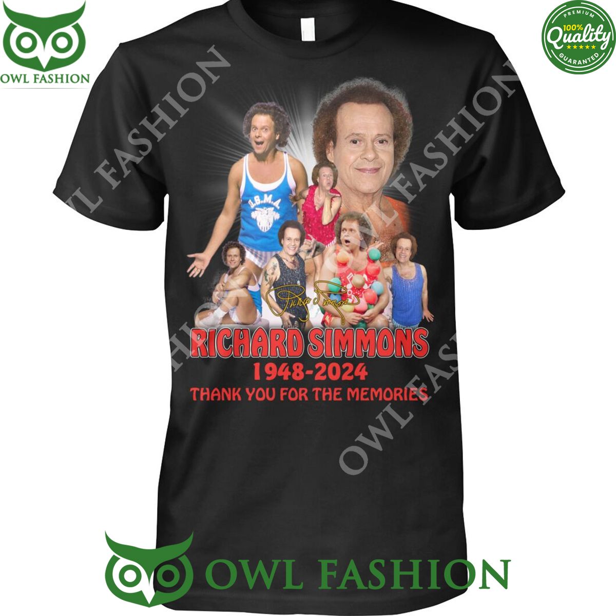 Richard Simmons 1948 2024 Thank you for the memories t shirt