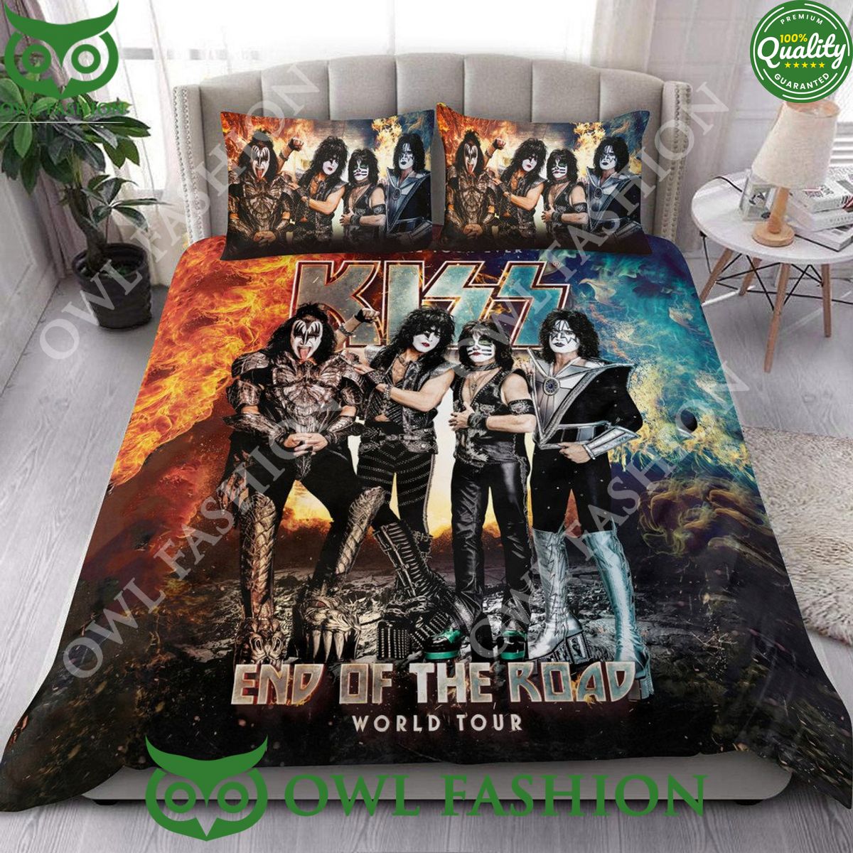 Rock Kiss End Of The Road World Tour Printed Bedding set