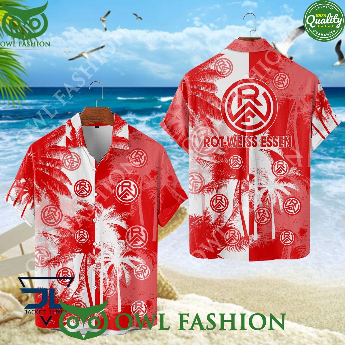 Rot-Weiss Essen German Association Football Team Hawaiian Shirt