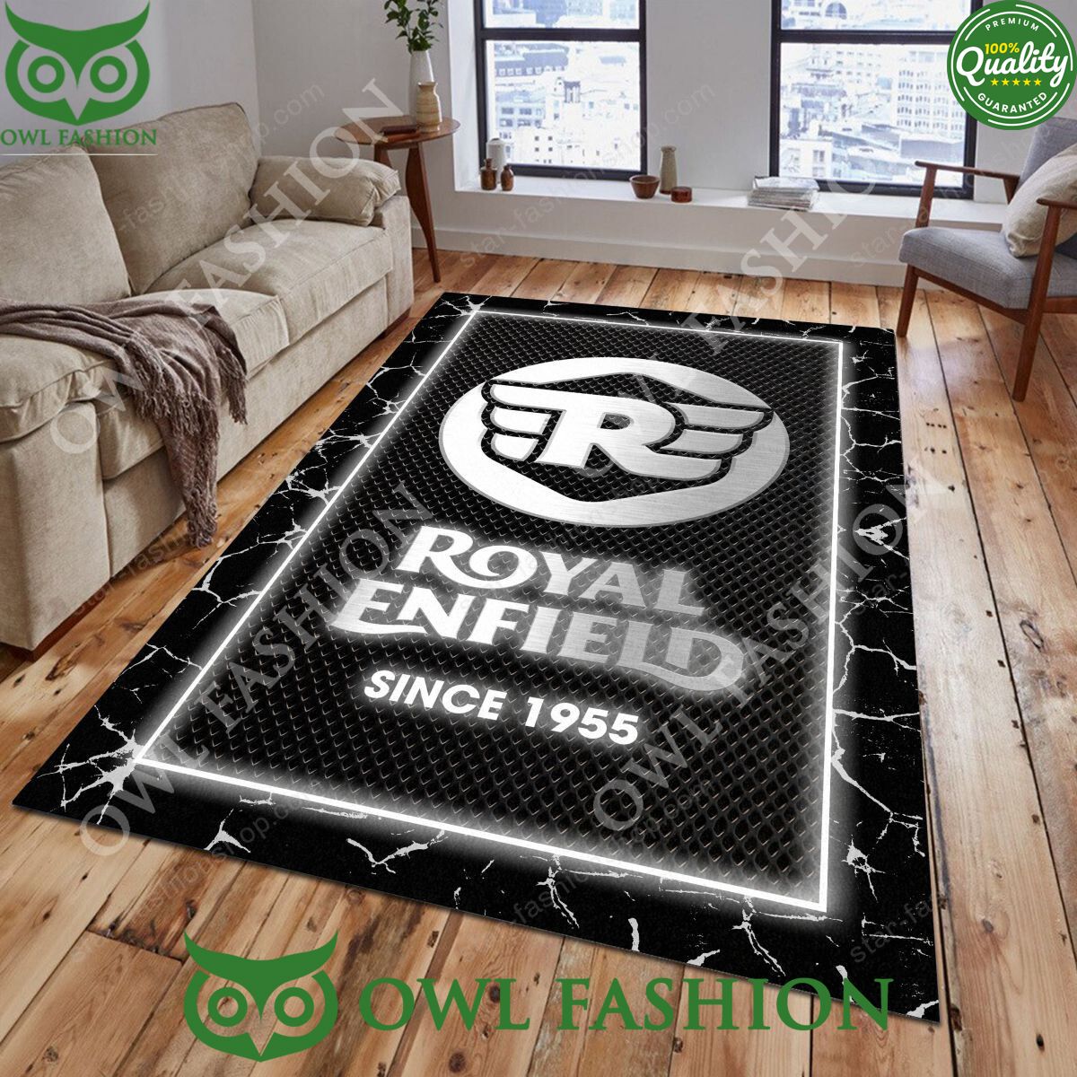 Royal Enfield Limited Trending Design Carpet Rug